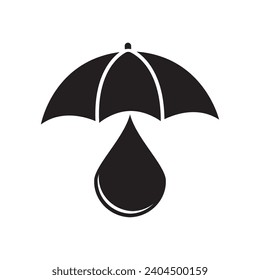 Umbrella logo icon, vector illustration design