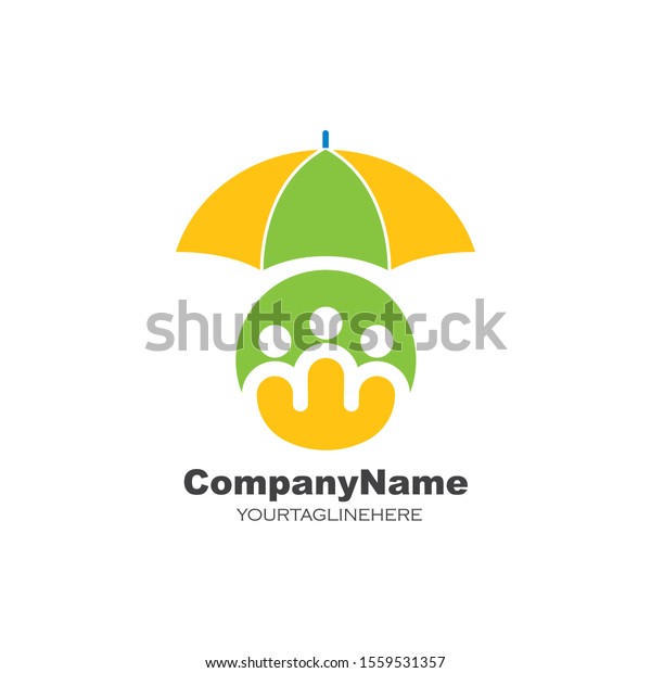 umbrella logo\
icon  vector illustration\
template