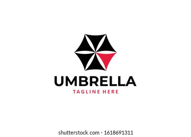 umbrella logo icon vector isolated