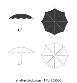 umbrella logo stock illustration design