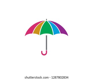 umbrella logo template vector icon illustration design 