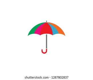 umbrella logo template vector icon illustration design 