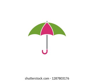 umbrella logo template vector icon illustration design 