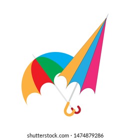 Umbrella logo template vector icon illustration design