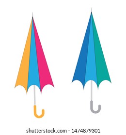 Umbrella logo template vector icon illustration design