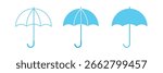 Umbrella logo vector icon template Illustration design
