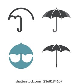 Umbrella logo vector icon  template Illustration design