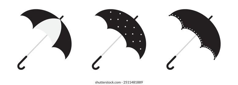Umbrella logo vector icon template Illustration design