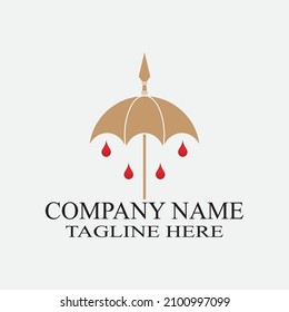 logotipo de paraguas ilustración de vector diseño logotipo