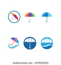 umbrella logo vector template design
