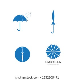umbrella logo vector template illustration design