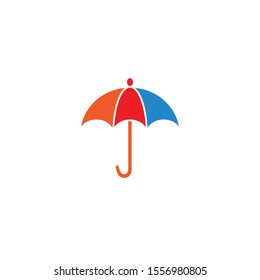 umbrella logo vector template illustration
