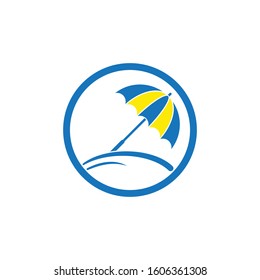 umbrella logo vector template illustration
