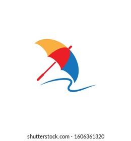 umbrella logo vector template illustration
