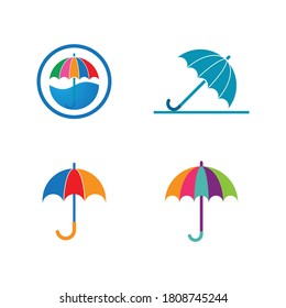 umbrella logo vector template illustration design