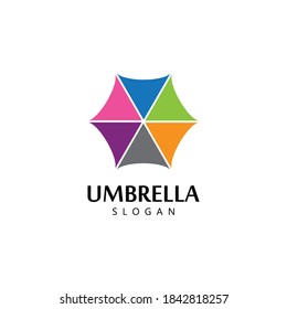 umbrella logo vector template illustration design