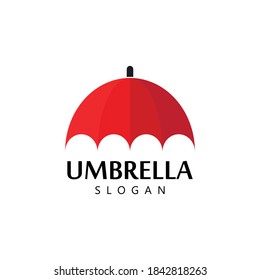 diseño de la ilustración del vector del logotipo de paraguas