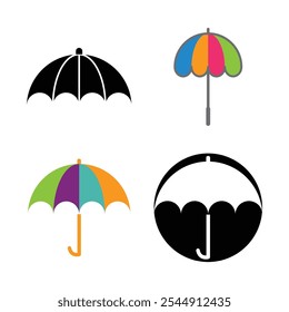 umbrella logo vector template illustration design