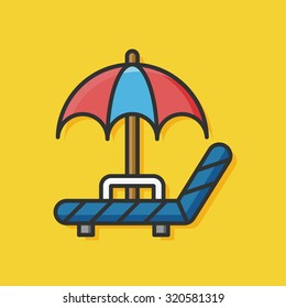 umbrella lounge icon