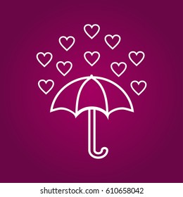 umbrella with love design