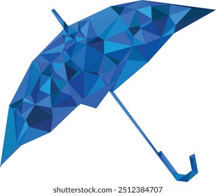 Guarda-chuva baixo poli azul Abstrato poligonal