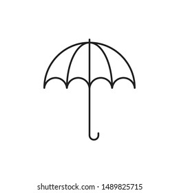 Umbrella minimal line icon vector