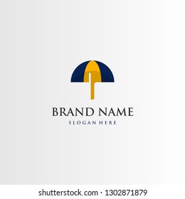 Umbrella Minimalist Abstract Equipment Creative Silhouette Business Logo