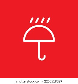 Umbrella moistureproof line icon, App interface graphics resource, vector illustration.