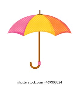 Umbrella. Multicolored umbrella. Umbrella for your design. Vector illustration.