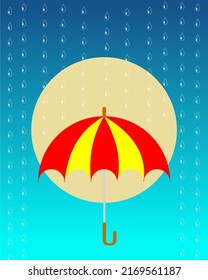 umbrella n rainy day illustration. background illustration. daily object