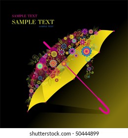  umbrella nature theme background with place for your text