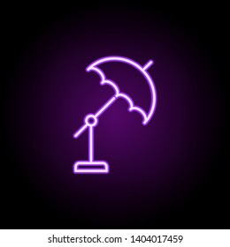 umbrella neon icon. Elements of photography set. Simple icon for websites, web design, mobile app, info graphics