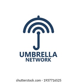 Umbrella network logo template design