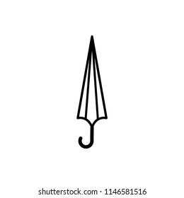 umbrella, not opened, closed icon vector template