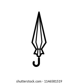 umbrella, not opened, closed icon vector template