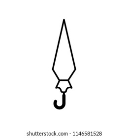 umbrella, not opened, closed icon vector template