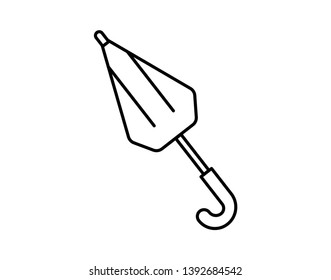 umbrella, not opened, closed icon vector template - Vector 