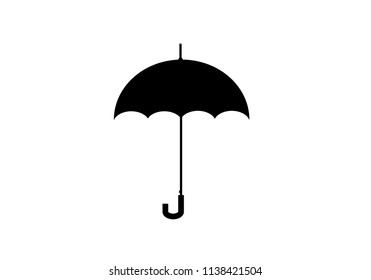 Umbrella object black vector shape raining bad weather protection