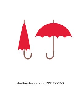 Umbrella. Object isolated on white. Vector.