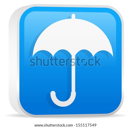 Umbrella on blue Icon
