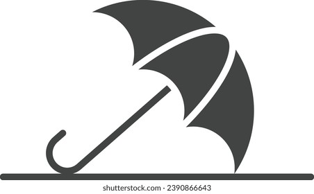 Umbrella on Ground icon vector image. Suitable for mobile application web application and print media.
