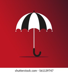 umbrella on a red background