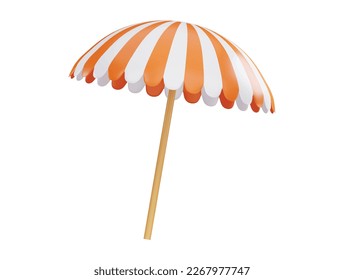 An umbrella on the sand with the word beach on it