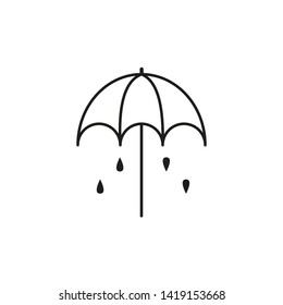 umbrella on white background. Vector sign