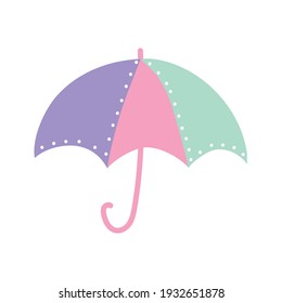 paraguas en un diseño de ilustración vectorial de fondo blanco