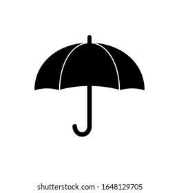 Umbrella on white bsckground. Vector icon. 