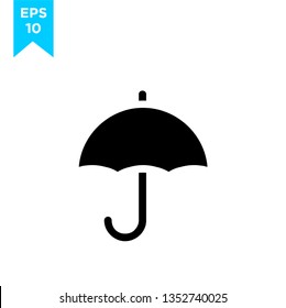 umbrella open black icon. glyph style sign for mobile concept and web design. umbrella simple solid vector icon. Symbol, logo illustration. Pixel perfect vector graphics