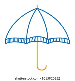 umbrella open isolated icon