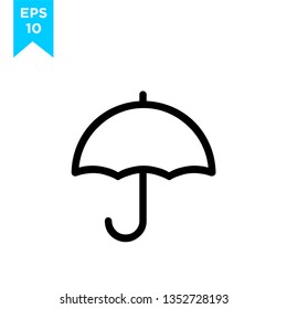 umbrella open logo icon design outline style