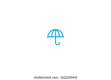Umbrella opened outline icon in trendy flat style isolated on white background vector illustration